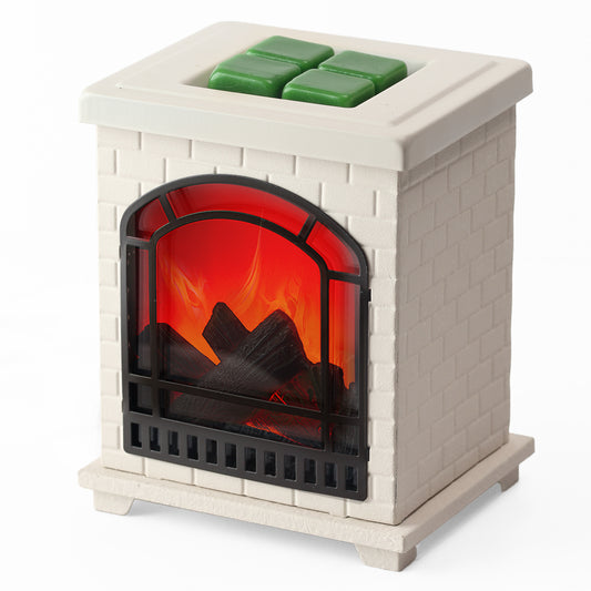 YSONG NAFANG Freestanding Fireplace Wax Warmer with Realistic Flame,Wax Melt Warmer Wax Burner Electric Wax Warmer for Scented Wax,with 1 Box Scented Wax