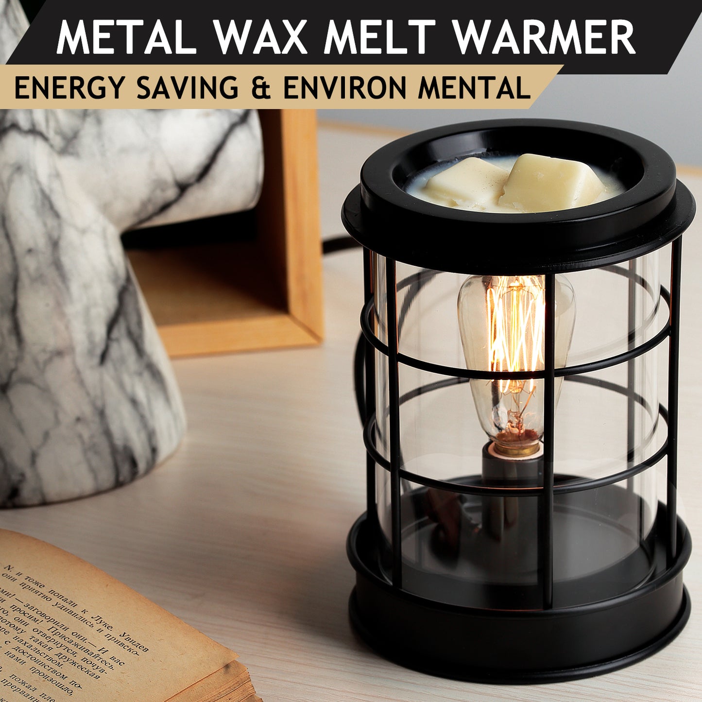 ORnix Metal Wax Warmer, Electric Wax Melt Warmer for Scented Wax