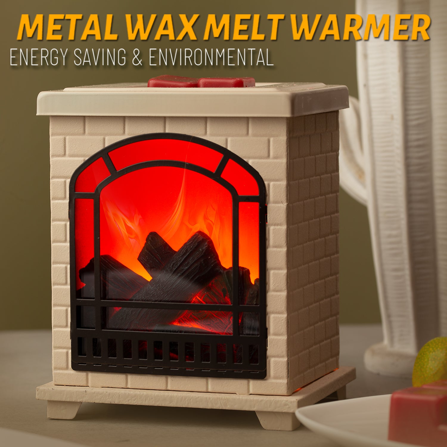 Wax Melt Warmer Electric Melter - Electric Flame Fireplace Wax